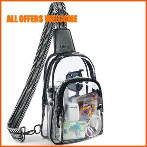 Clear Stadium Crossbody Bag 12x6x12 Inches Approved for Events